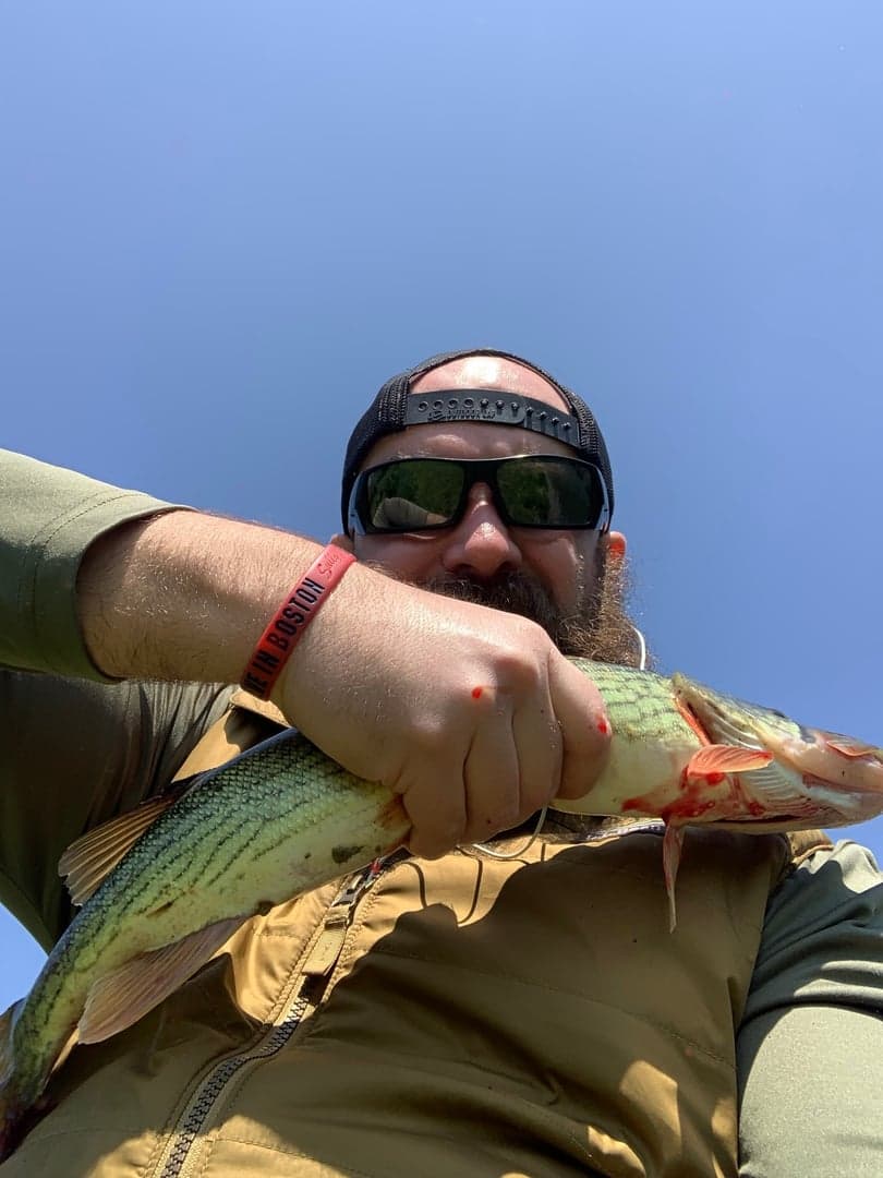 Chain Pickerel caught by Erich White, May 2023