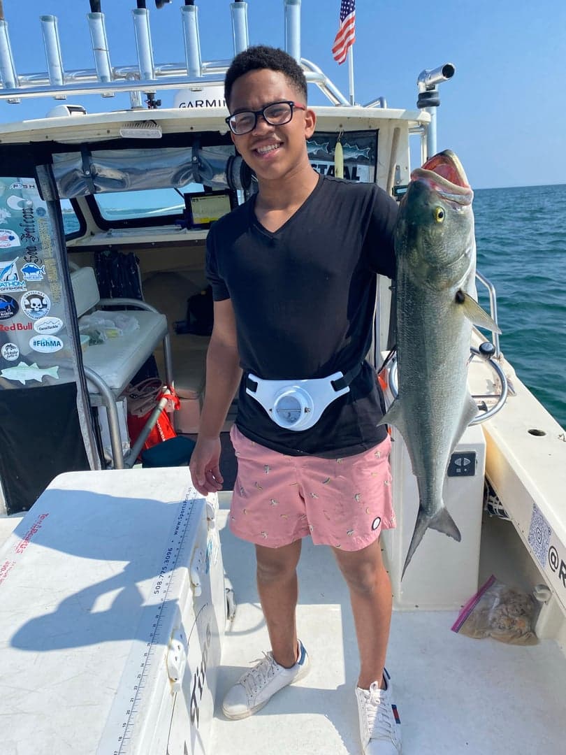 Bluefish caught by Reel time fishing cape cod, August 2025