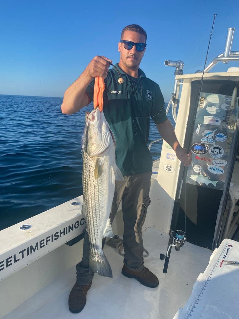 Striped Bass caught by Reel time fishing cape cod, September 2025