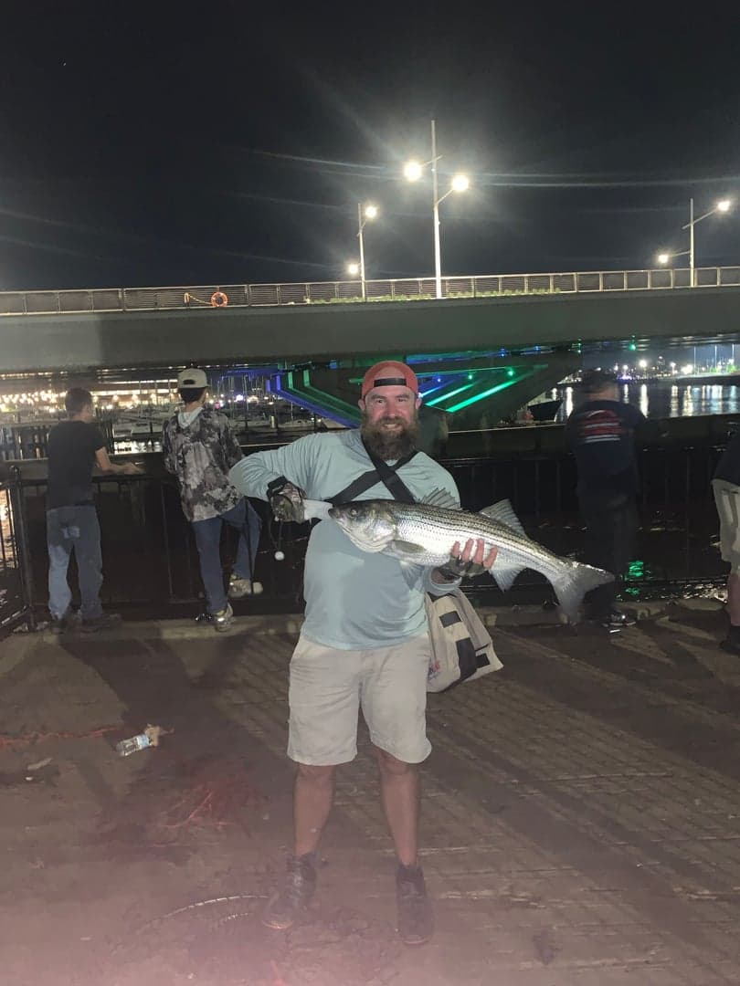 Striped Bass caught by Erich White, August 2026