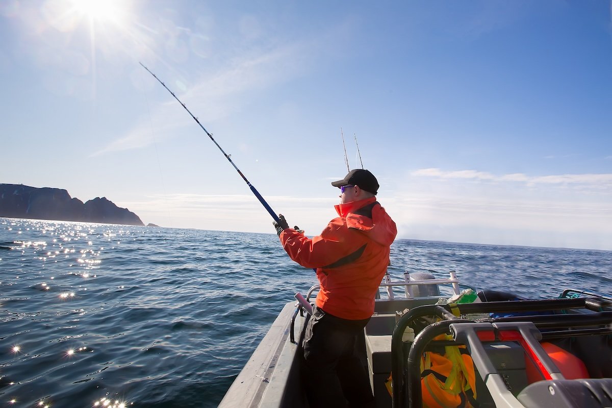 Fishing from boat
